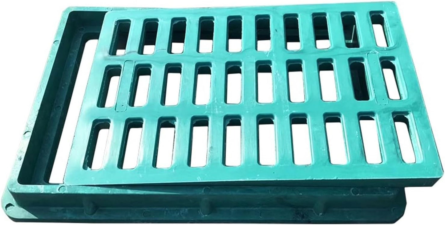 Durable Composite Resin Outdoor Drain Cover with Frame, Ideal for Lawn, Garden, Walkways and Driveways