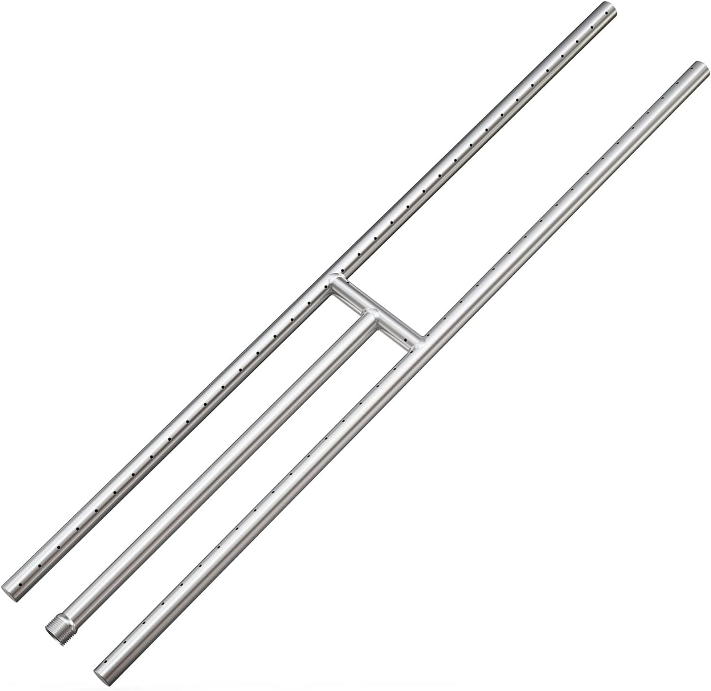 Onlyfire Stainless Steel Fireplace H-Burner for Natural Gas & Propane Fire Pit and Fireplace, 36 x 6 Inch Rectangular DIY Firepit H Burner for Indoor and Outdoor, BTU Max 175,000