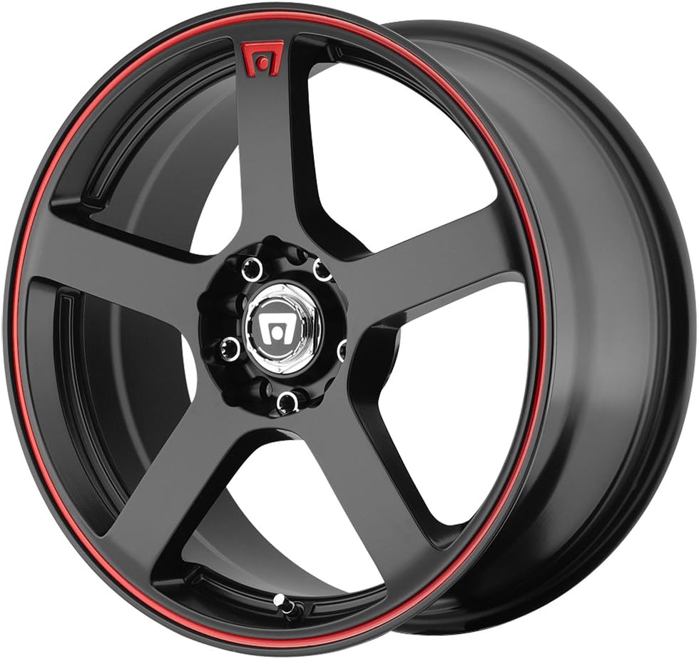 Motegi Mr116 Fs5 Wheel, 17x7.0 +40 Offset 5x100/5x114.3, Matte Black Red Racing Stripe - MR11677031740