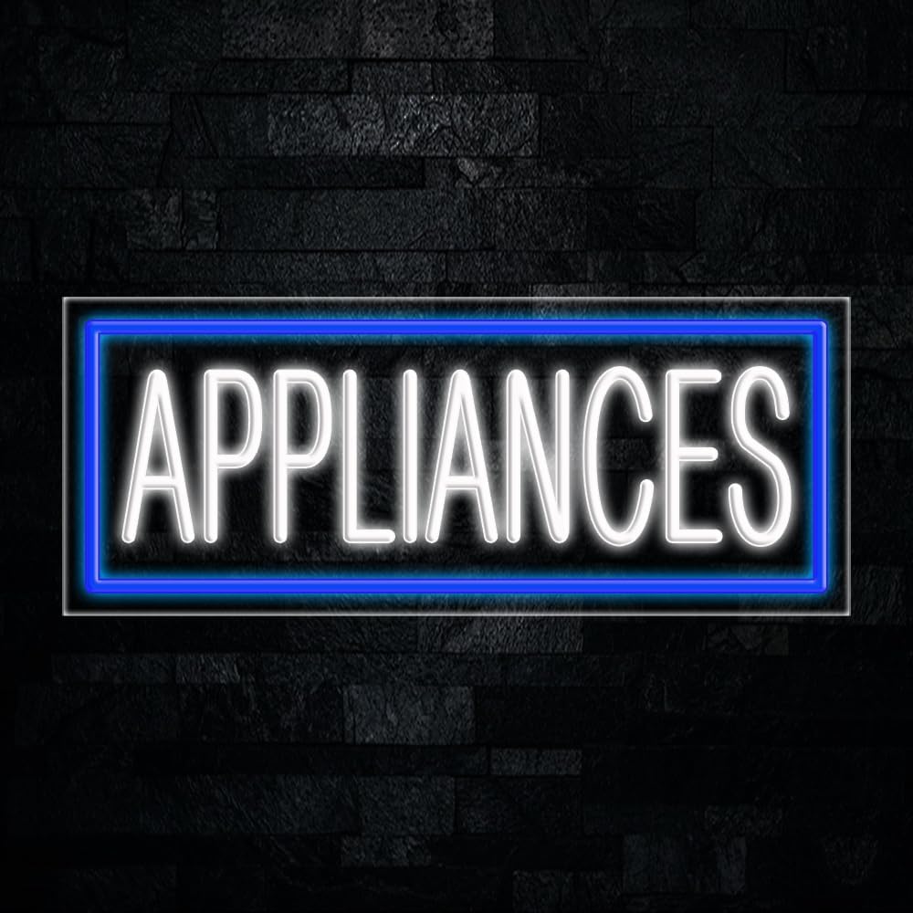 Appliances led neon sign 30"L x 12"H #30205 Custom LED Light for Business Logo, Home, Event, office, Wedding – Bright, Energy-Saving Wall Decor