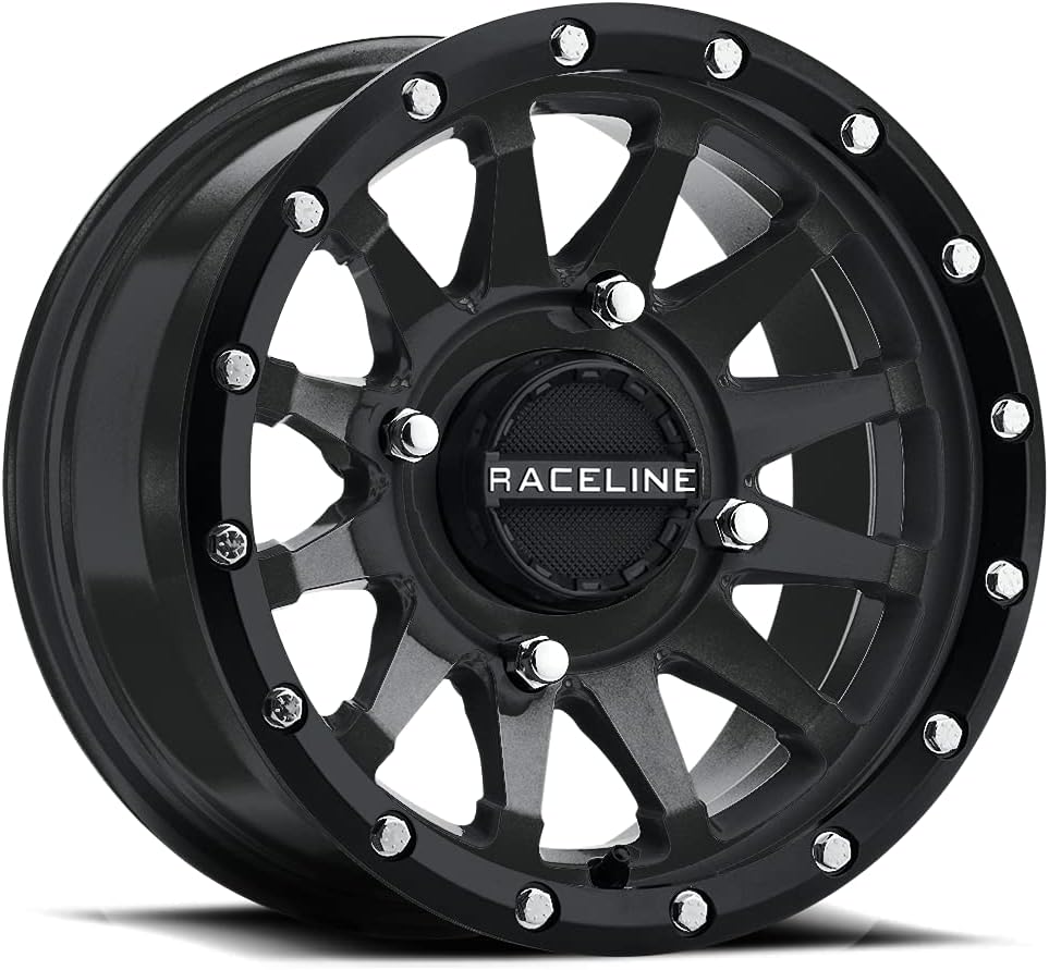 Raceline Trophy Wheel (Front / 15X7 4/137 5+2) (Black) Compatible With 19 CAN-AM REN1000