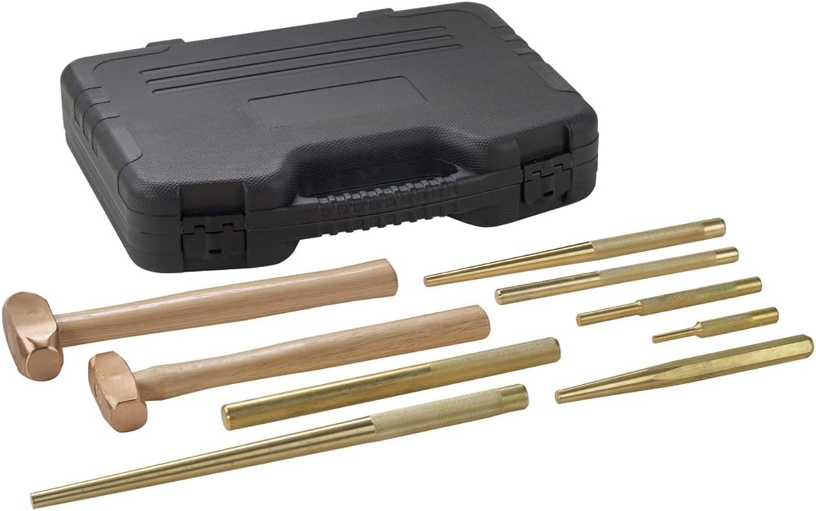 OTC 4629 9 Piece Master Brass Hammer and Punch Set