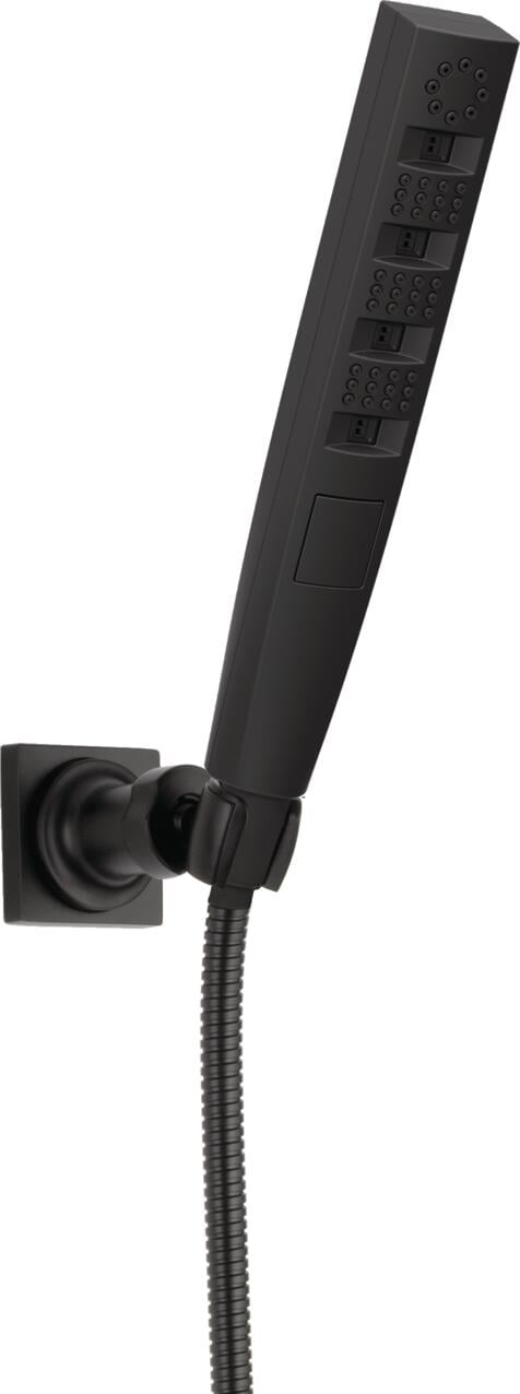Delta 5.0 -Spray Matte Black 2.38-in Rectangle Handheld Shower Head 1.75 GPM