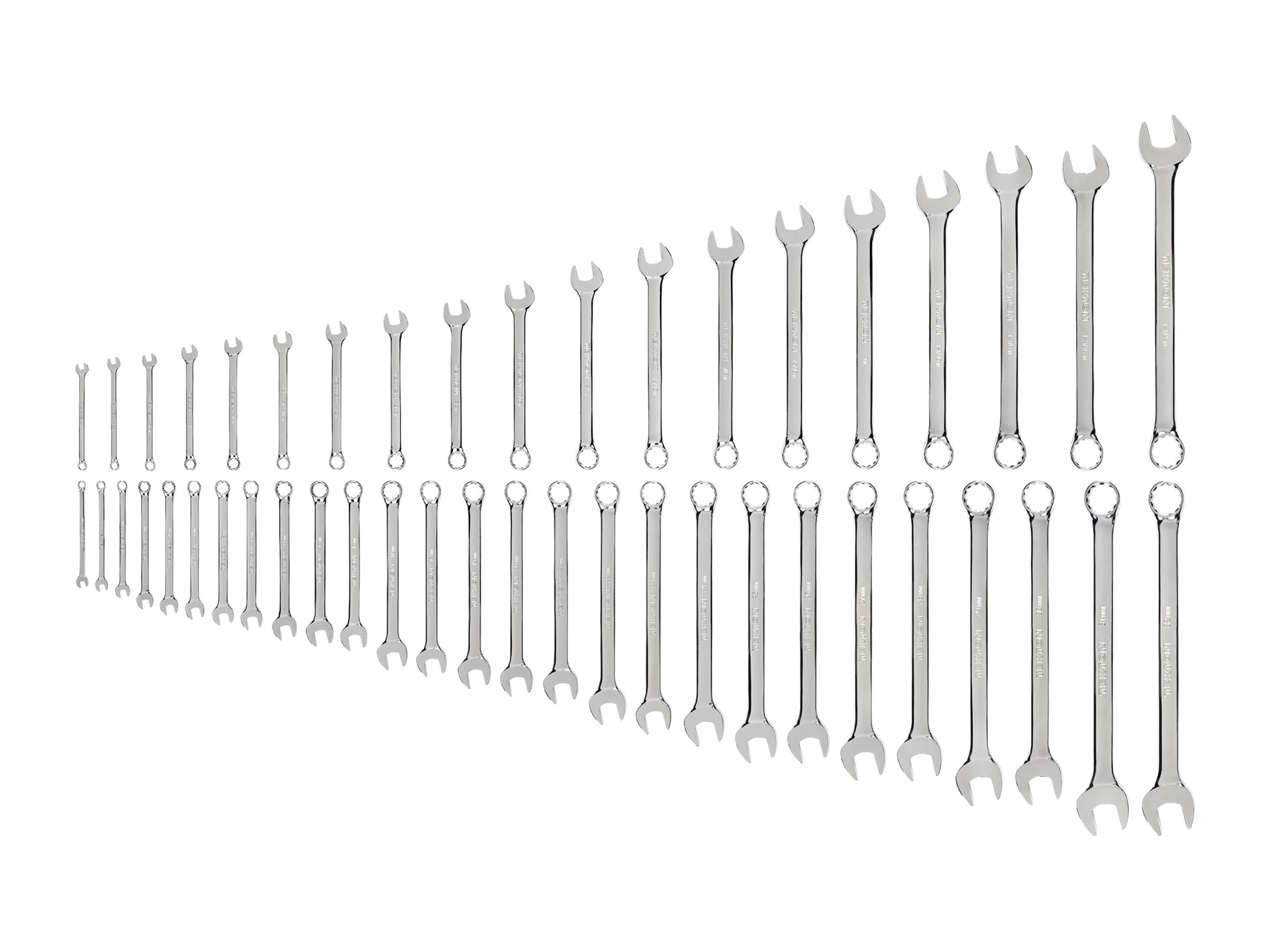 TEKTON 46-Piece Set 12-point (Sae) and Metric Standard Combination Wrench WCB90301
