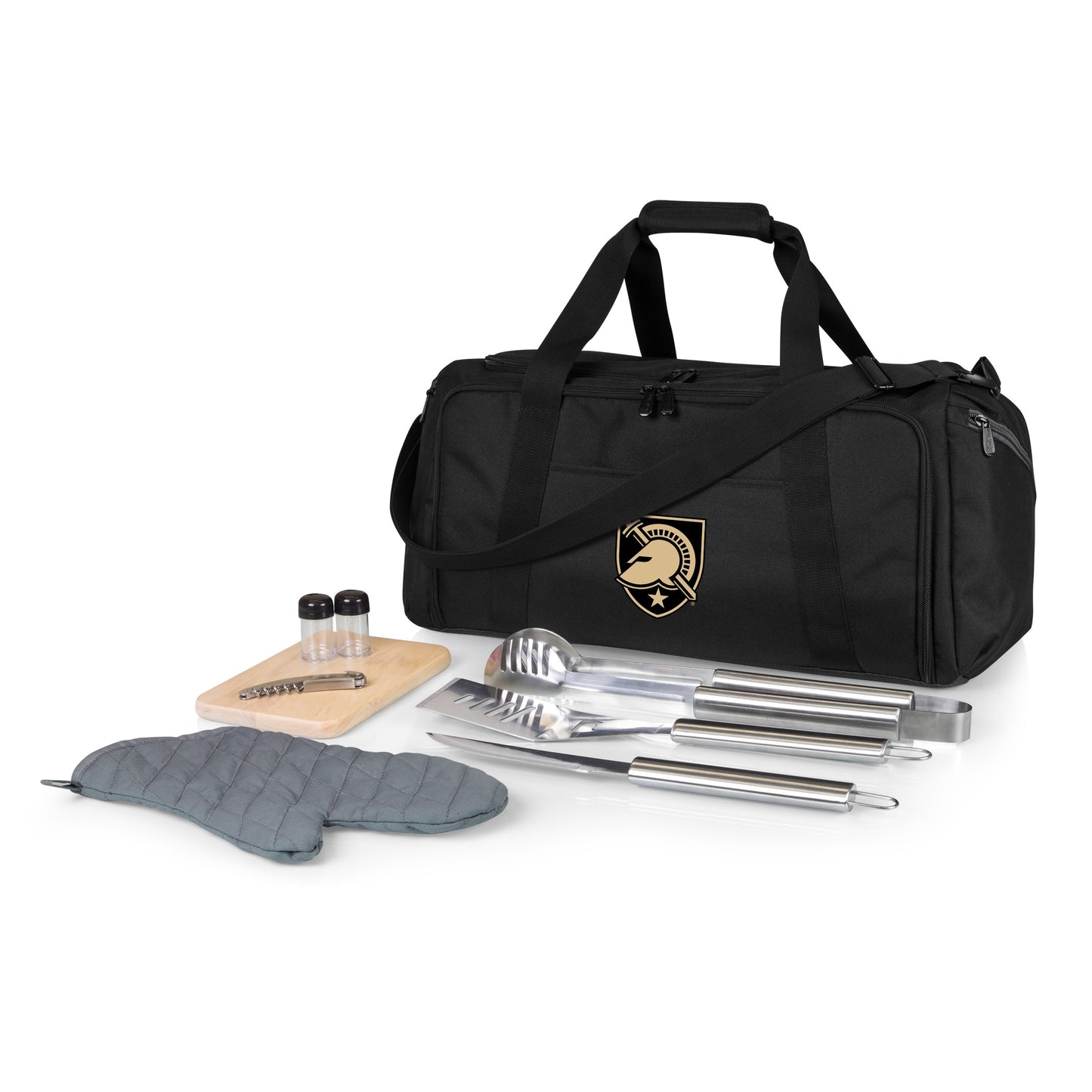 Picnic Time Stainless Steel 9-Piece Grilling Accessory Kit with Heat-Sealed Interior Liner and Multiple Storage Pockets 757-06-175-764-0