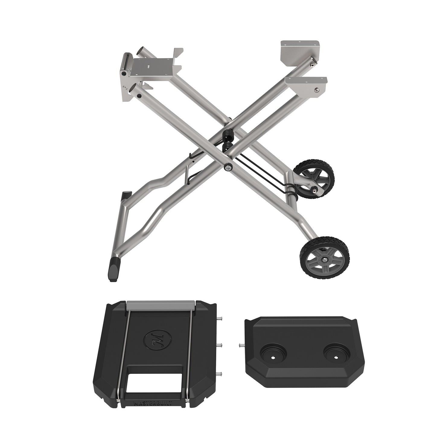 Masterbuilt Portable Folding Cart Black/Stainless Steel Folding Grill Cart MB20100922