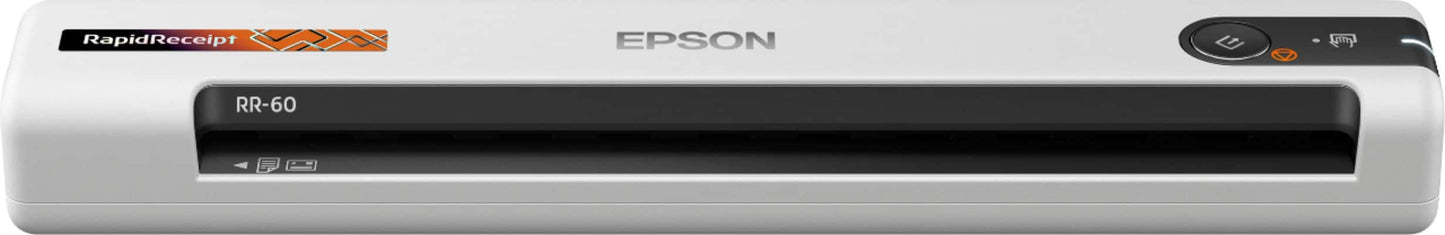 Epson - RapidReceipt RR-60 Mobile Receipt and Color Document Scanner - White