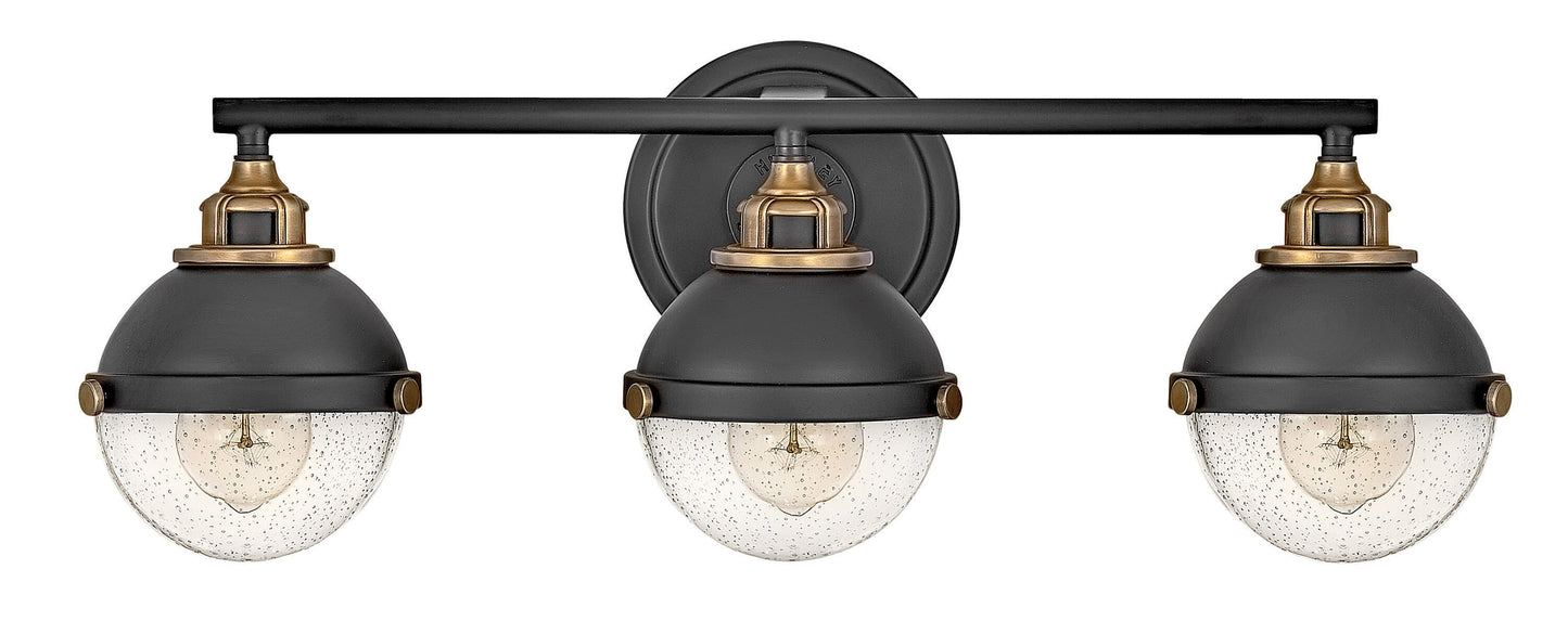 Hinkley Fletcher 25-in 3 -Light Matte Black Traditional Vanity light 5663255
