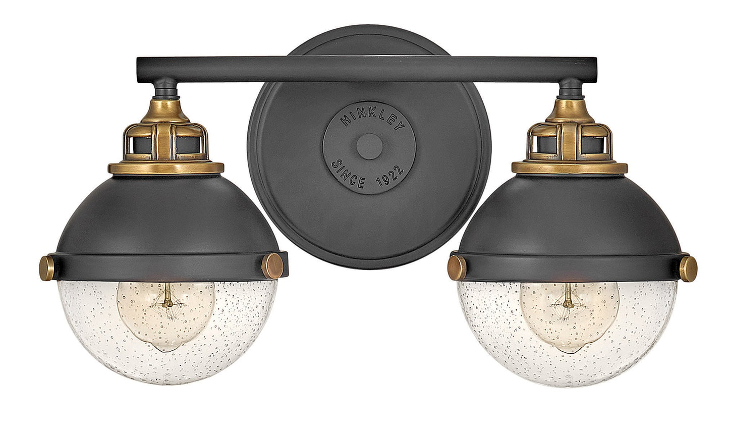 Hinkley Fletcher 16-in 2 -Light Matte Black Traditional Vanity light 5663168