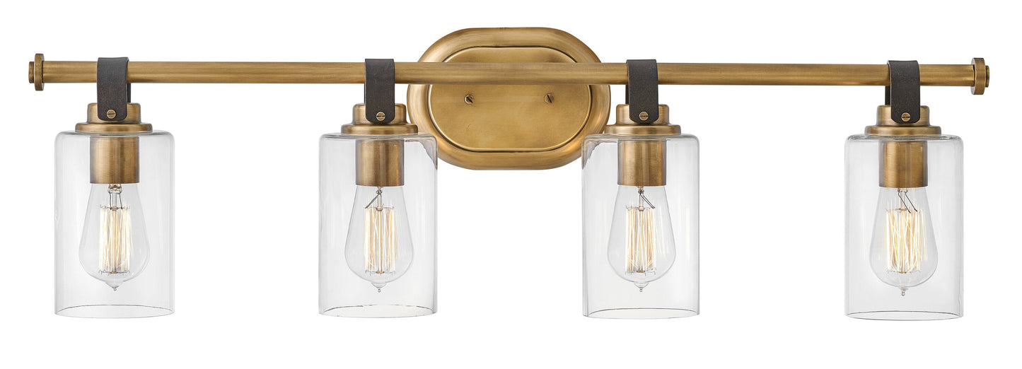 Hinkley Halstead 32-in 4 -Light Antique Gold Rustic Vanity light 5663053