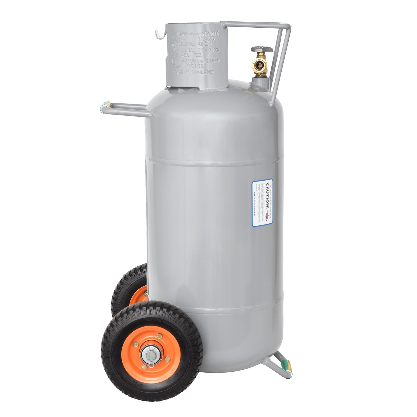 Flame King 40LB Empty Horizontal and Vertical LP Cylinder Steel Propane Tank YSN40HOG