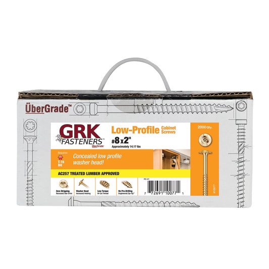 GRK #8 x 2-in Polymer CABINET Interior Cabinet Mounting Screws (2000-Per Box) 10077
