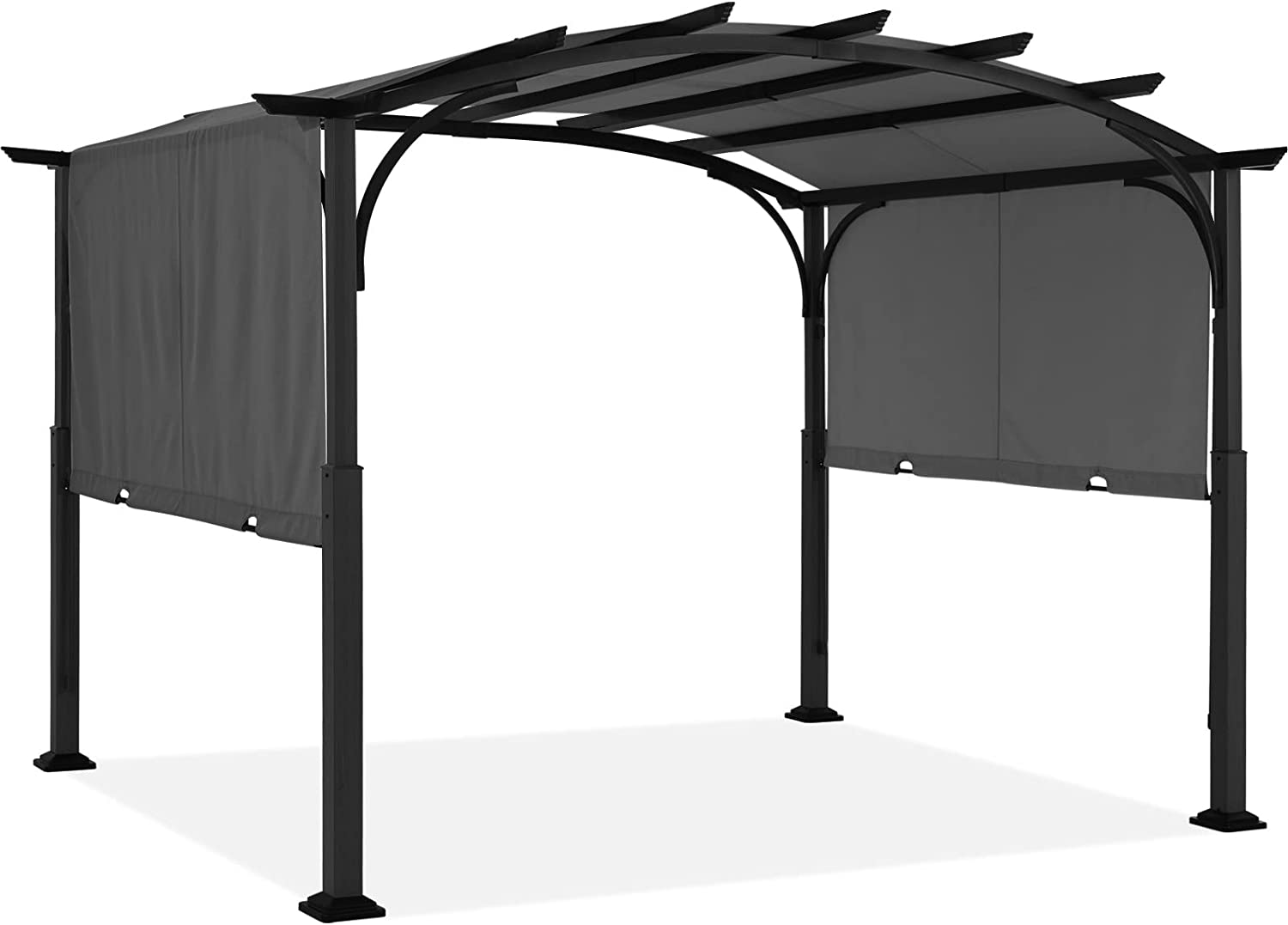ABCCANOPY 8-ft W x 8-ft L x 7-ft 11-in H Dark Gray Metal Freestanding Pergola with Canopy