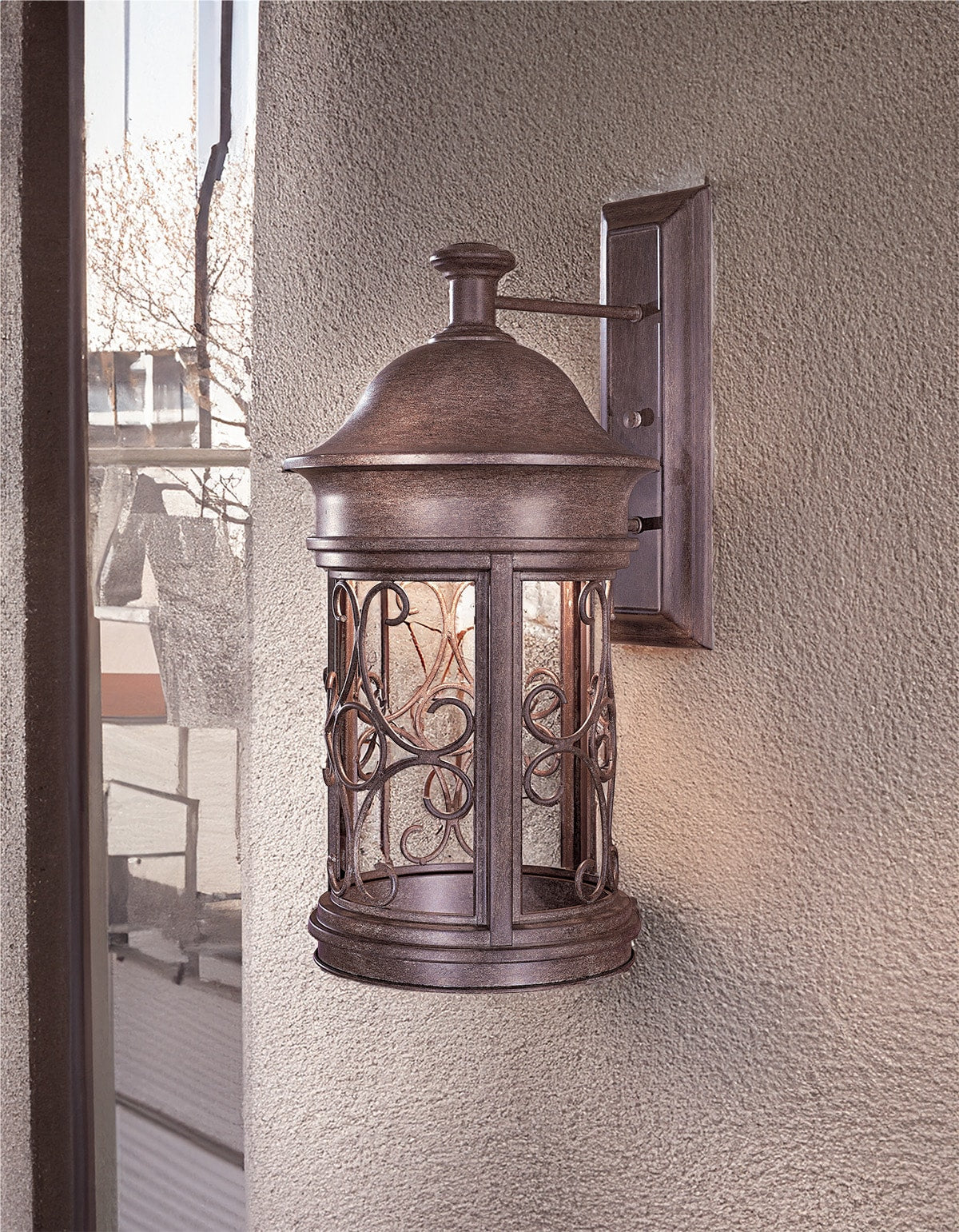 Minka Lavery Sage Ridge 1 -Light 22.5-in H Black Hardwired Dark Sky Outdoor Wall Light 1664934