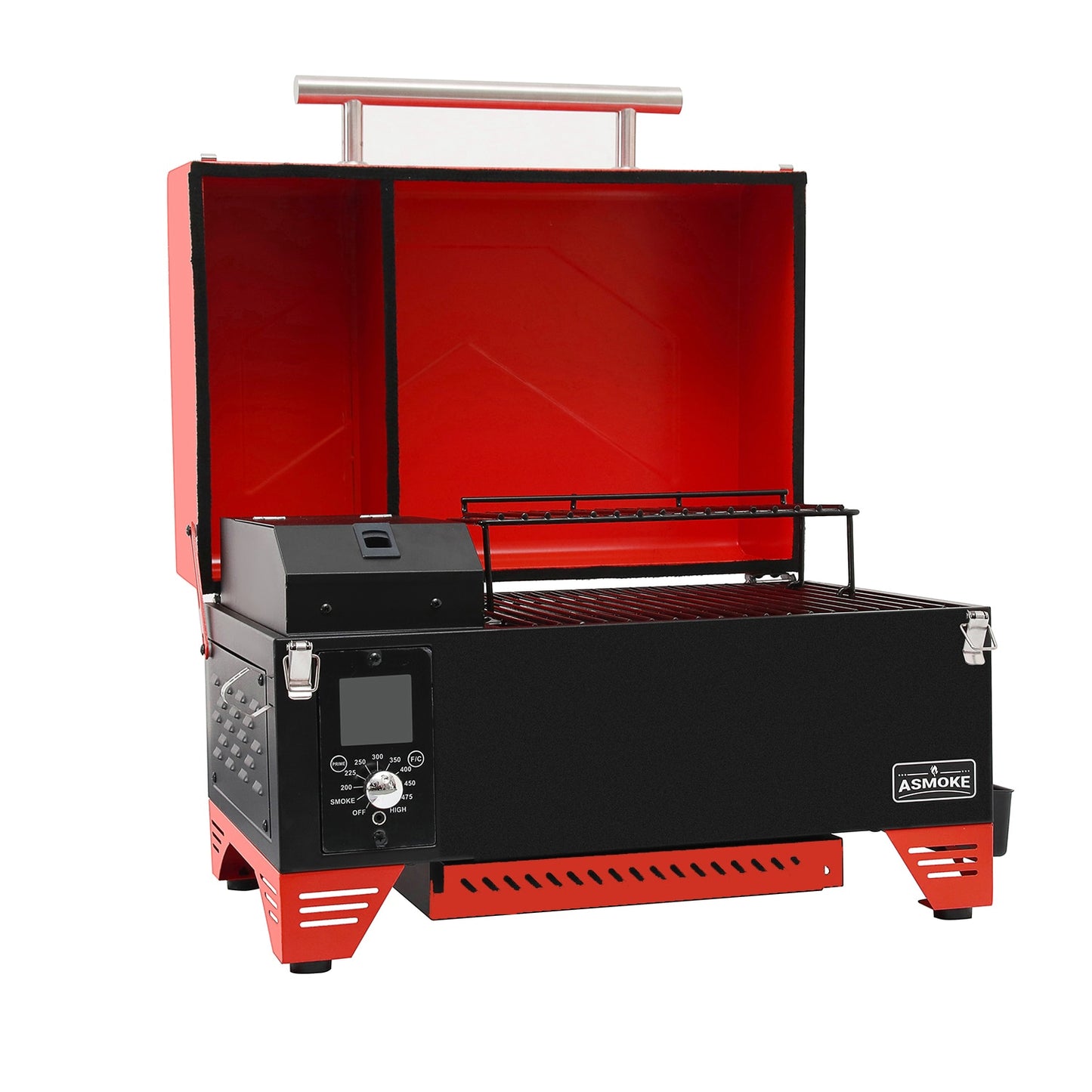 ASMOKE AS350 256-Sq in Red Pellet Grill GR04073USASL