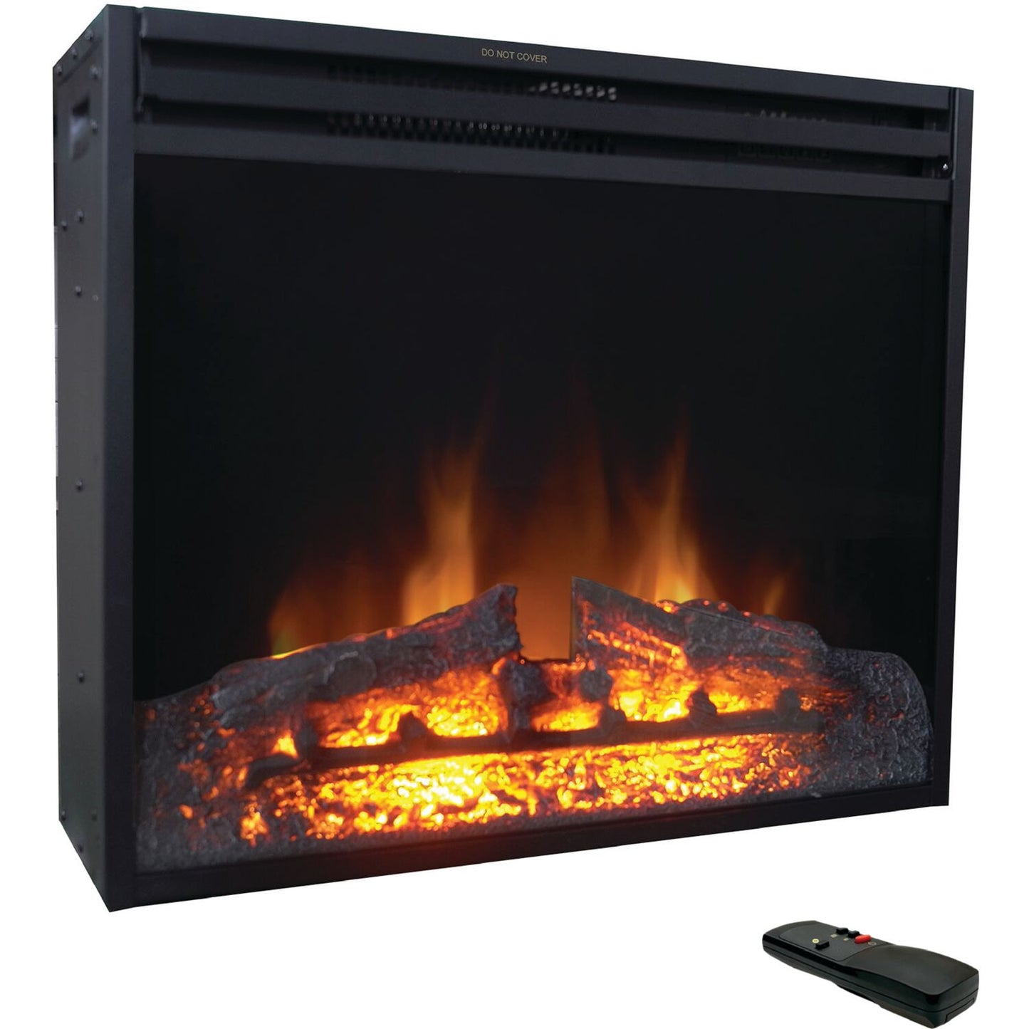 Cambridge 22.8-in W Black Fan-forced Electric Fireplace CAM23INS-1BLK