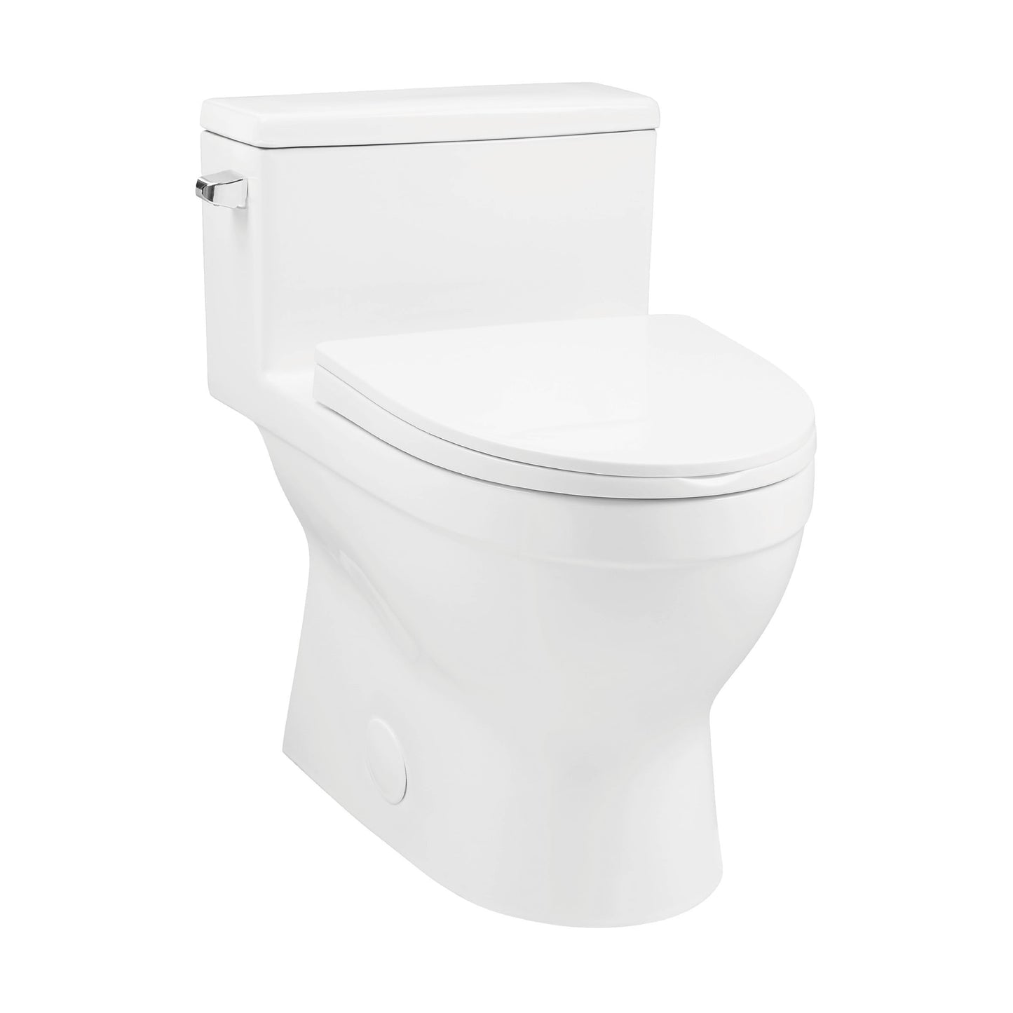 Swiss Madison Bidetelli Glossy White Elongated Standard height 12-in Rough-In 1.28 GPF Smart Compatible Soft Close 1-piece Toilet