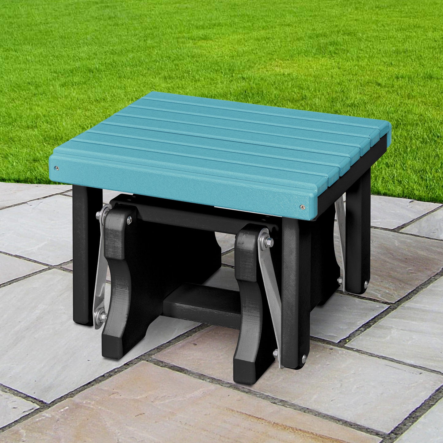 American Furniture Classics Adirondack Black HDPE Ottoman