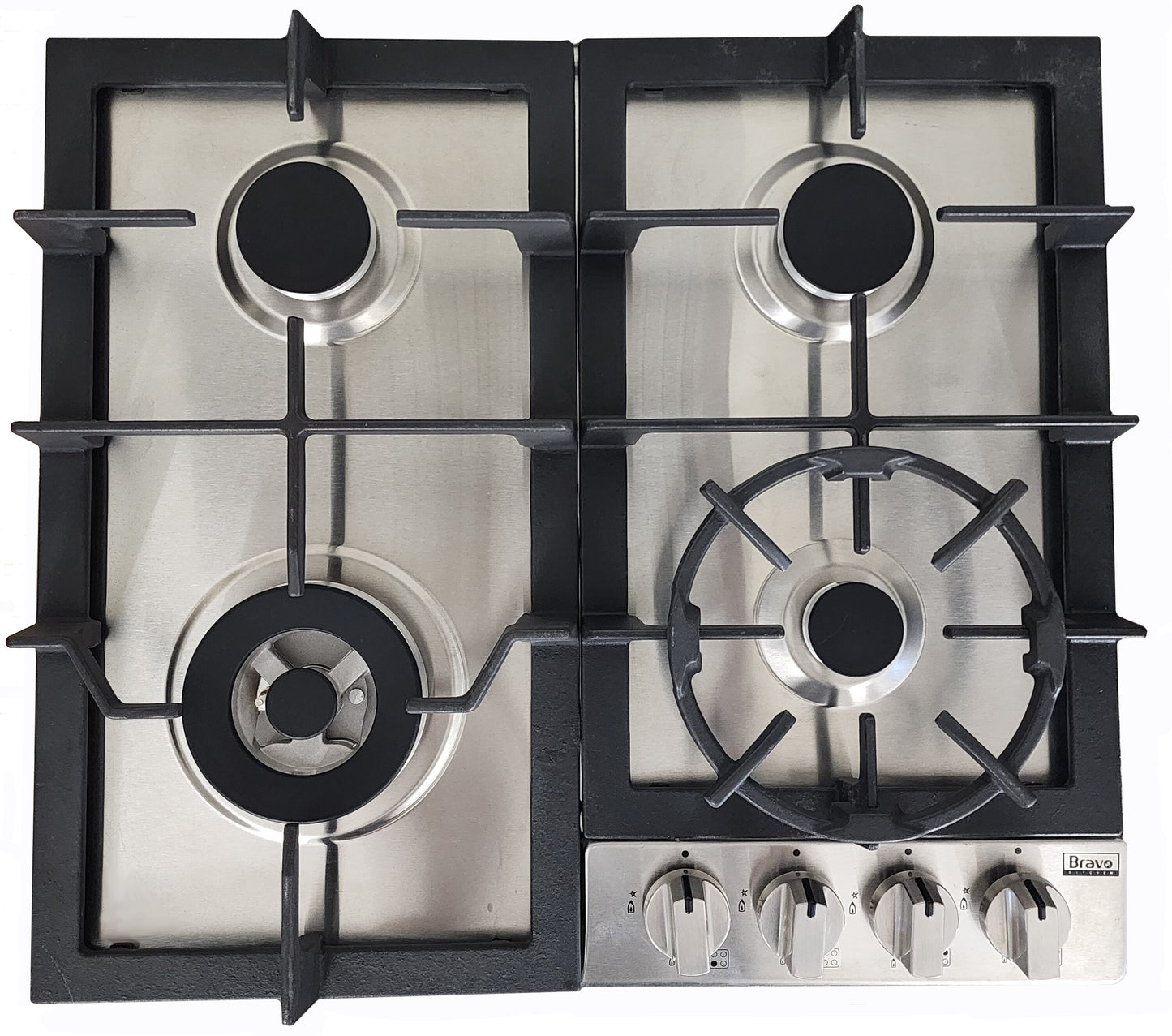 BRAVO KITCHEN 24-in 4 burners Stainless steel Gas Cooktop