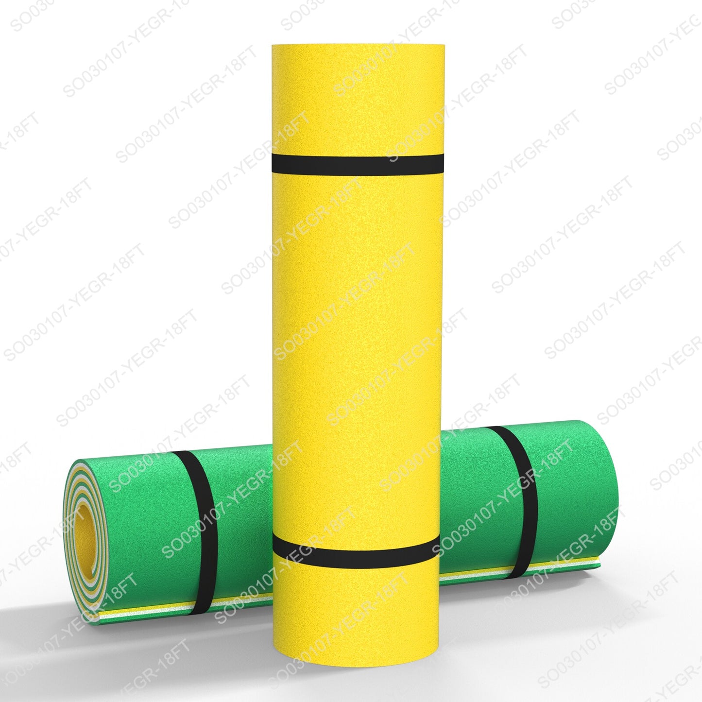 RaDEWAY 216-in x 72-in 10 -Seat YellowWhiteGreen Foam raft