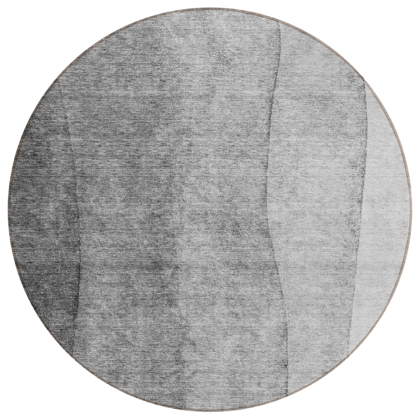 Addison Rugs Chantille ACN690GY 8 x 8 (ft) Gray Round Indoor/Outdoor Geometric Machine washable Area rug