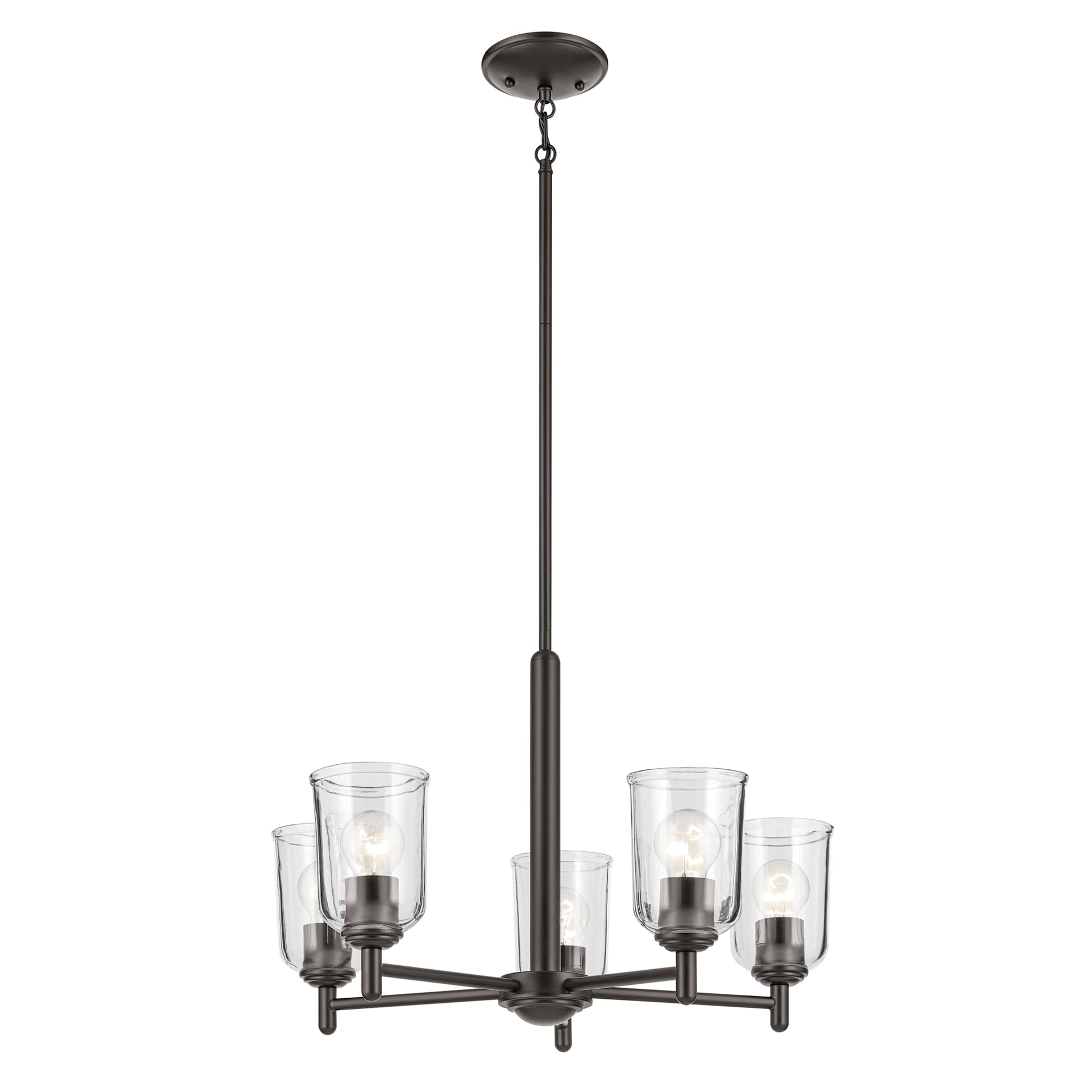 Kichler Shailene 5 -Light Bronze Traditional For Use in Bedrooms, Dining Rooms, Foyers, Kitchens, Living Rooms Chandelier 6297605