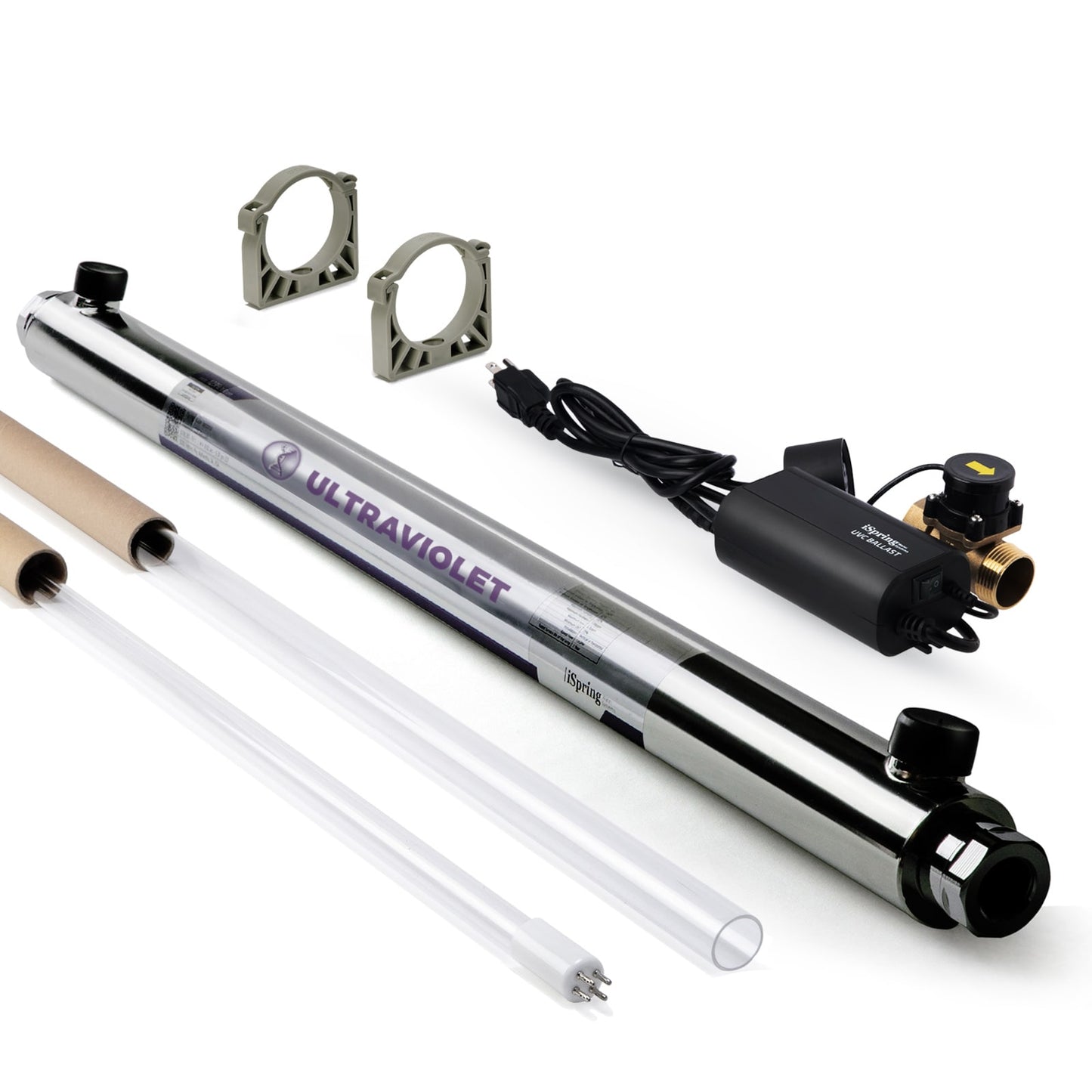 iSpring Whole House UV Water Filter Single-stage 12-GPM Ultraviolet UV Well water Whole House Water Filtration System