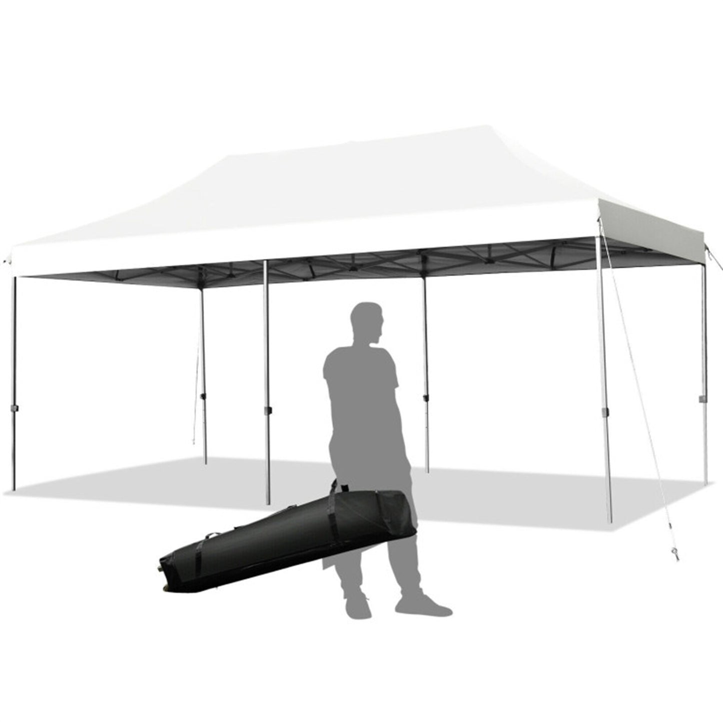 BABOOM 20-Feet x 10-Feet Rectangle White Party canopy
