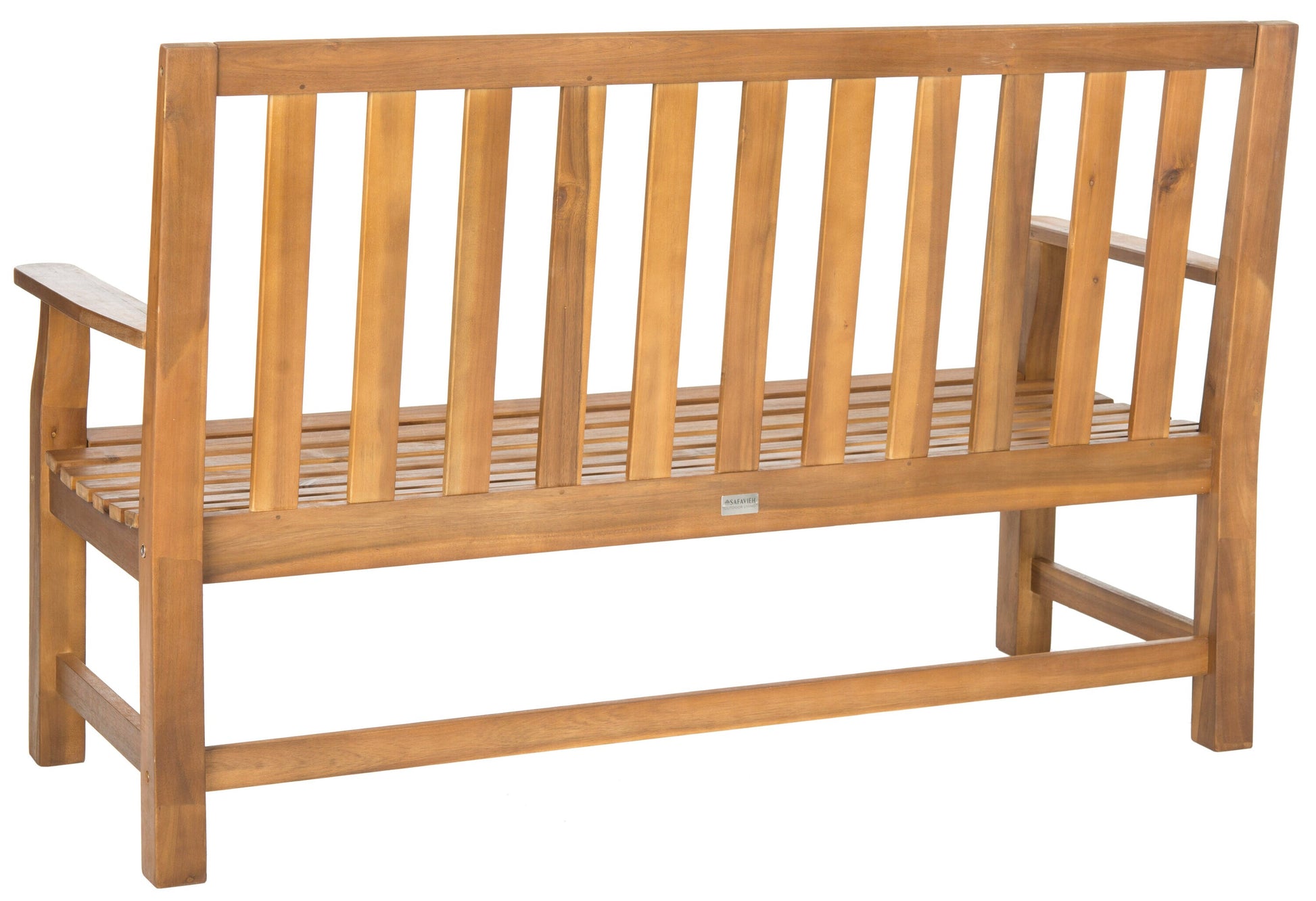 Safavieh Indaka 59.8-in W x 38.6-in H Natural Acacia Traditional Bench