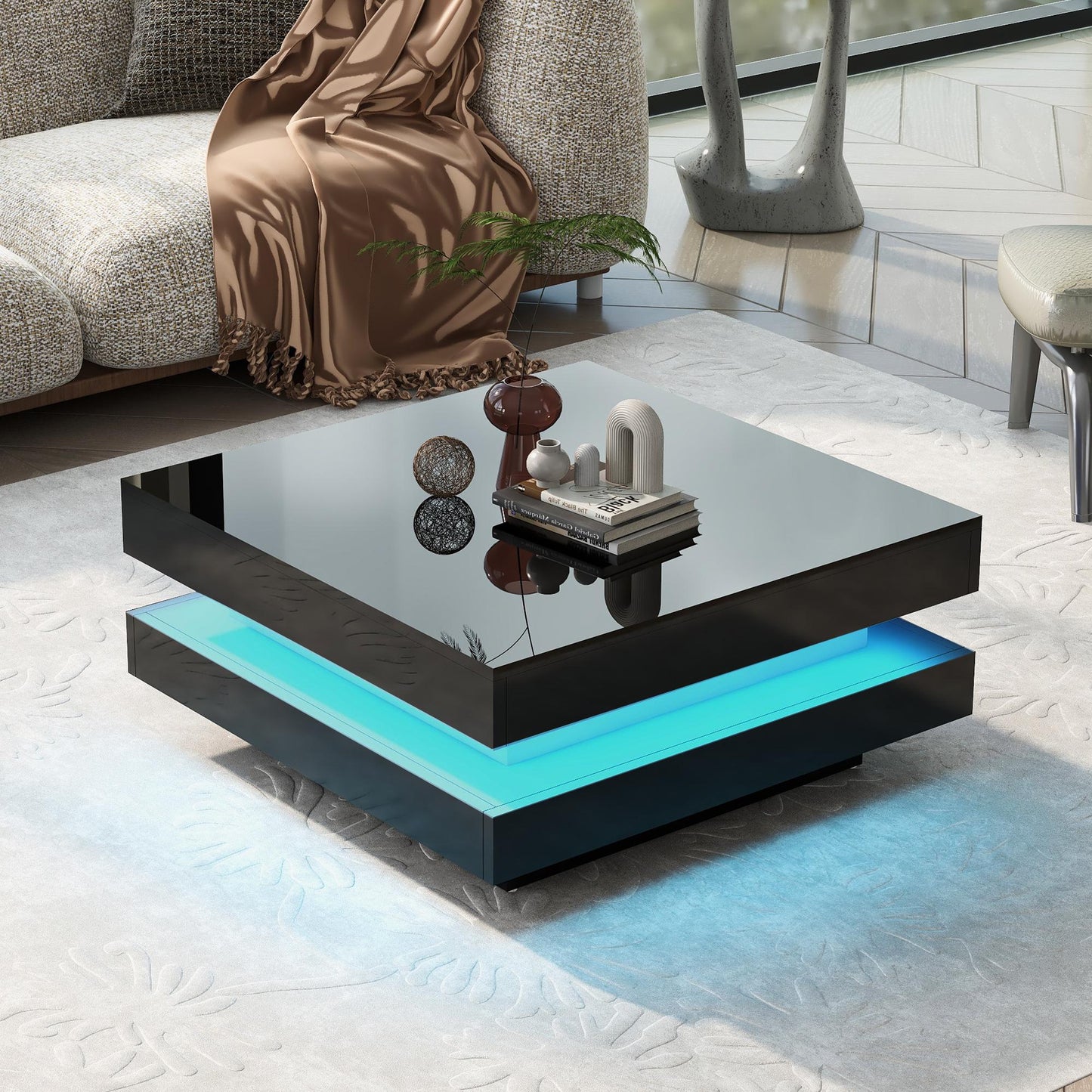 Bayfeve Modern MDF Particle Board 31.5 W x 14.2 H Coffee Table