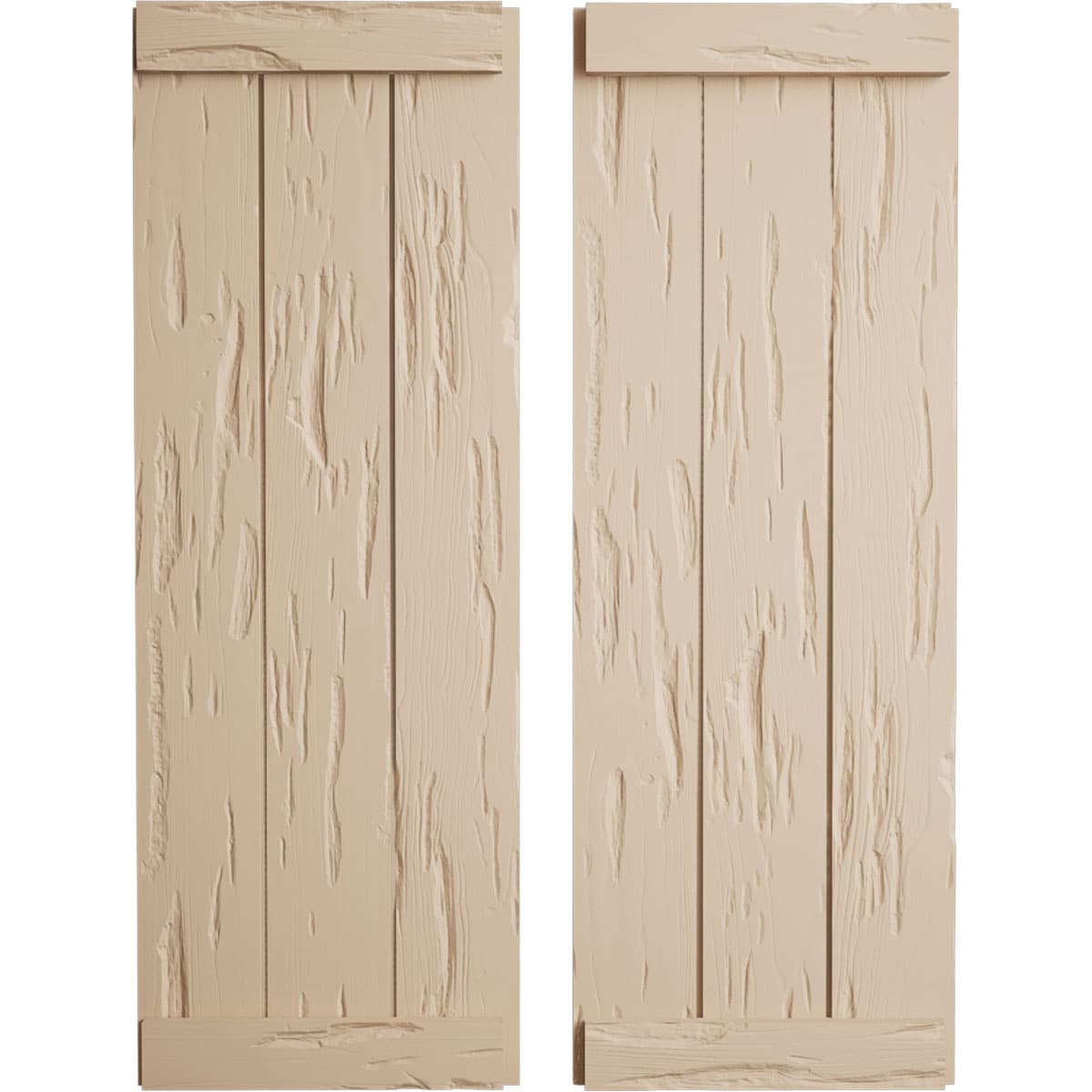 Ekena Millwork 16.5-in W x 86-in H Unfinished Paintable/Stainable Board and batten End batten Exterior Shutters ( 2 -Pack )