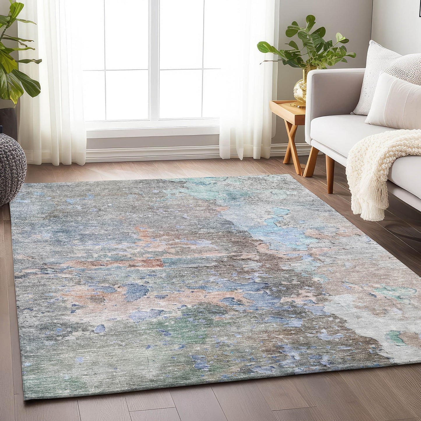 Addison Rugs Chantille ACN1234TP 8 x 10 (ft) Taupe Rectangular Indoor/Outdoor Geometric Machine washable Pet Friendly Area rug