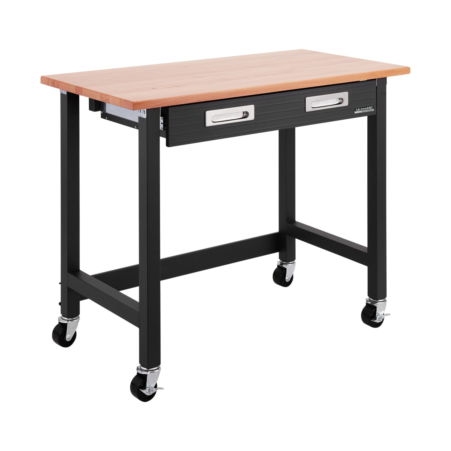 Seville Classics 48-in L x 37-in H Rolling Graphite Wood Work Bench