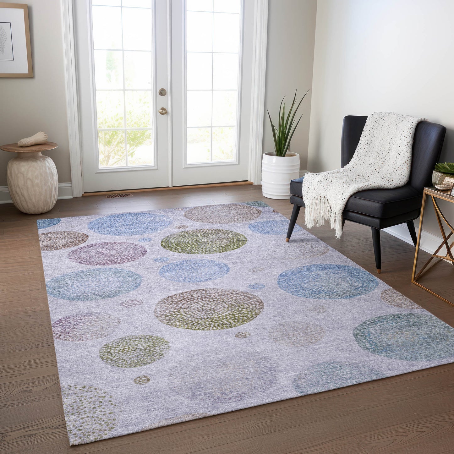 Addison Rugs Chantille ACN1897LV 8 x 10 (ft) Loomed Lavender Rectangular Indoor/Outdoor Machine washable Pet Friendly Area rug