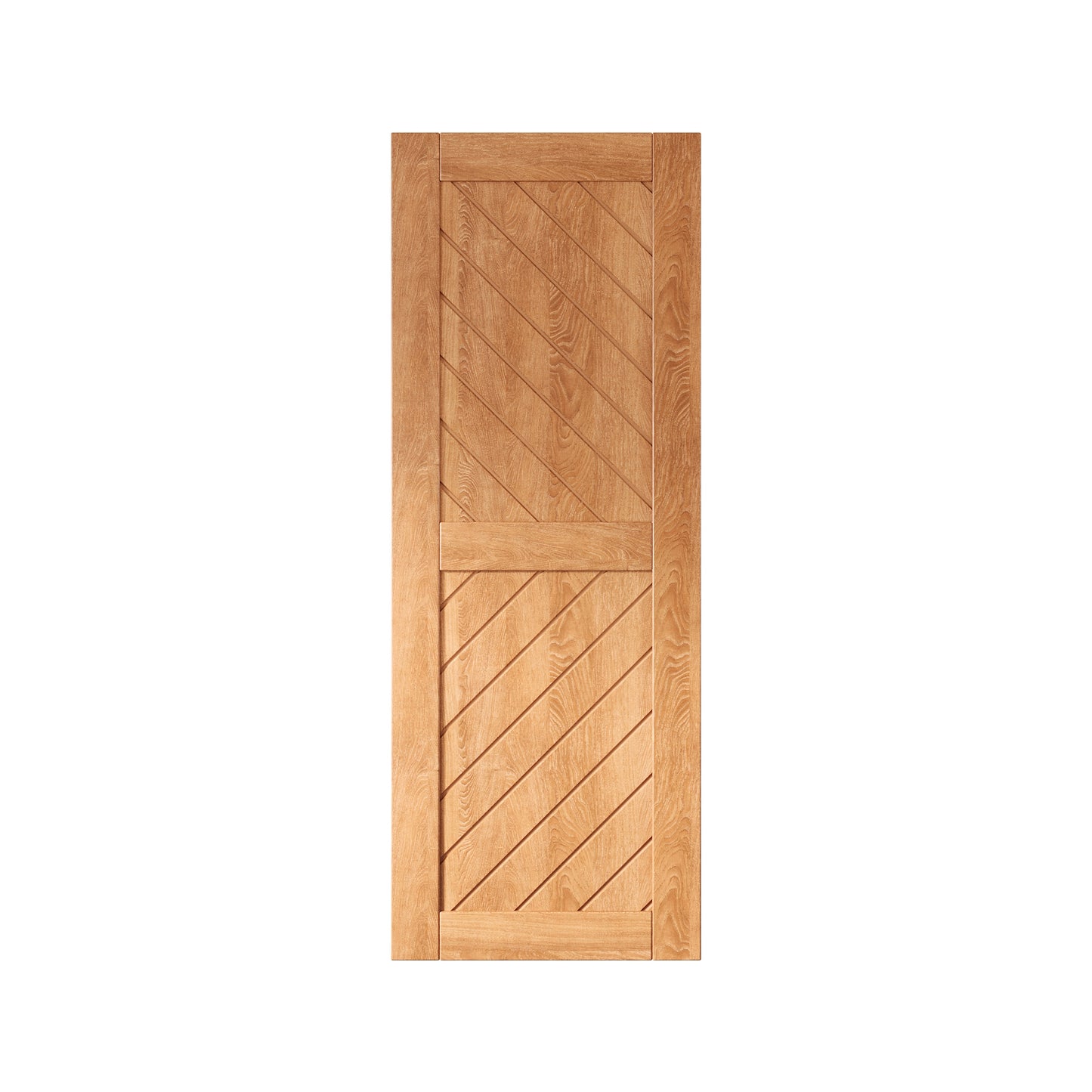 HOMACER 30-in x 80-in Early American Prefinished Non-standard Pine Wood Solid core Single Barn Door (Hardware Not Included)