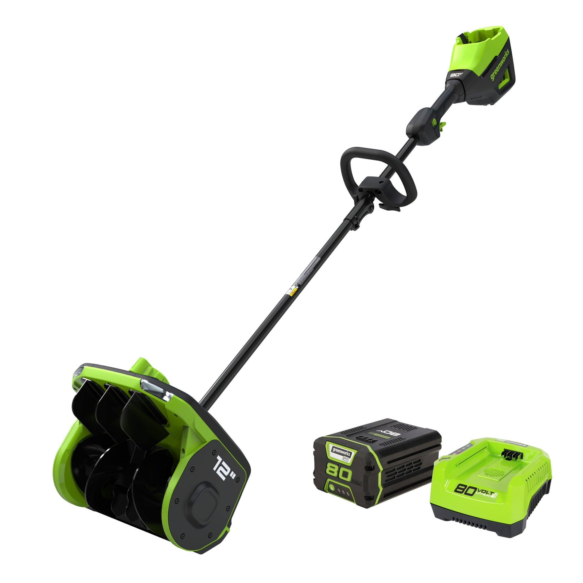 Greenworks 80-volt 12-in Single-stage Push Battery Powered Snow Shovel 2.5 Ah (Battery Included) (Charger Included)
