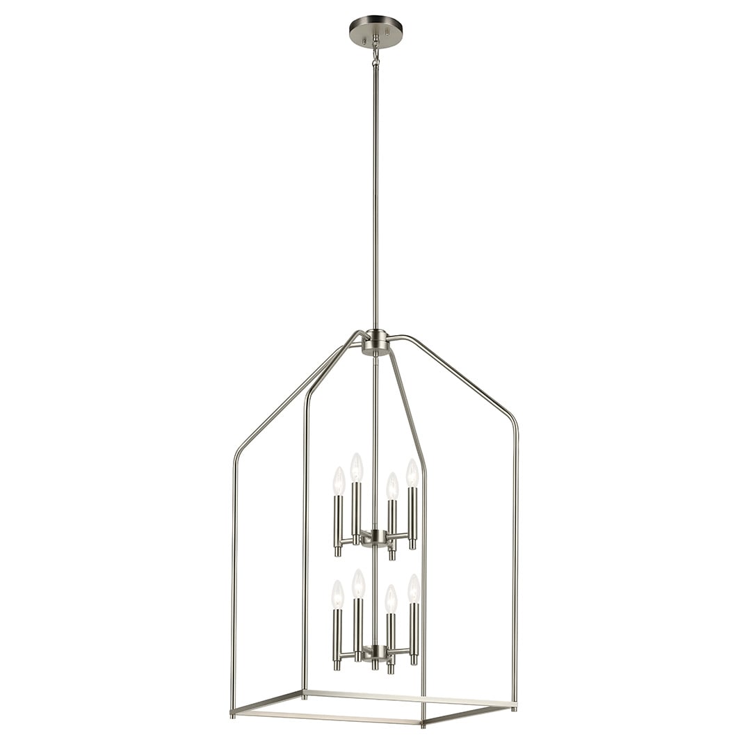 Kichler Madden 8 -Light Brushed Nickel Modern/contemporary Rectangle Medium Hanging Pendant light 6814638