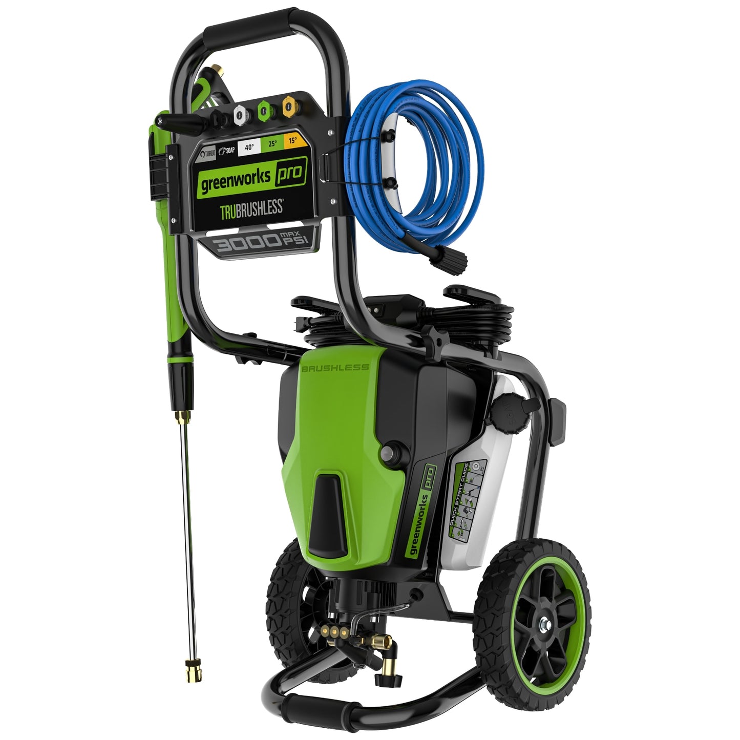Greenworks Pro 3000 PSI 2-GPM Cold Water Electric Pressure Washer with 5 Spray Tips