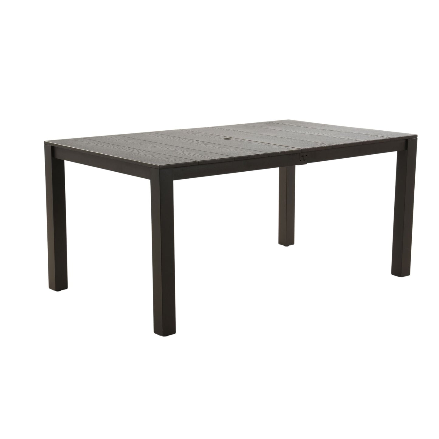 Mondawe Rectangle Outdoor Dining Table 37.99-in W x 62.99-in L with Umbrella Hole