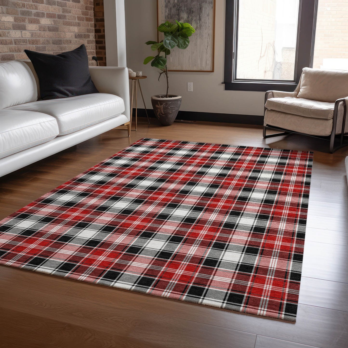 Addison Rugs Chantille ACN1817BK 8 x 10 (ft) Loomed Black Rectangular Indoor/Outdoor Machine washable Pet Friendly Area rug