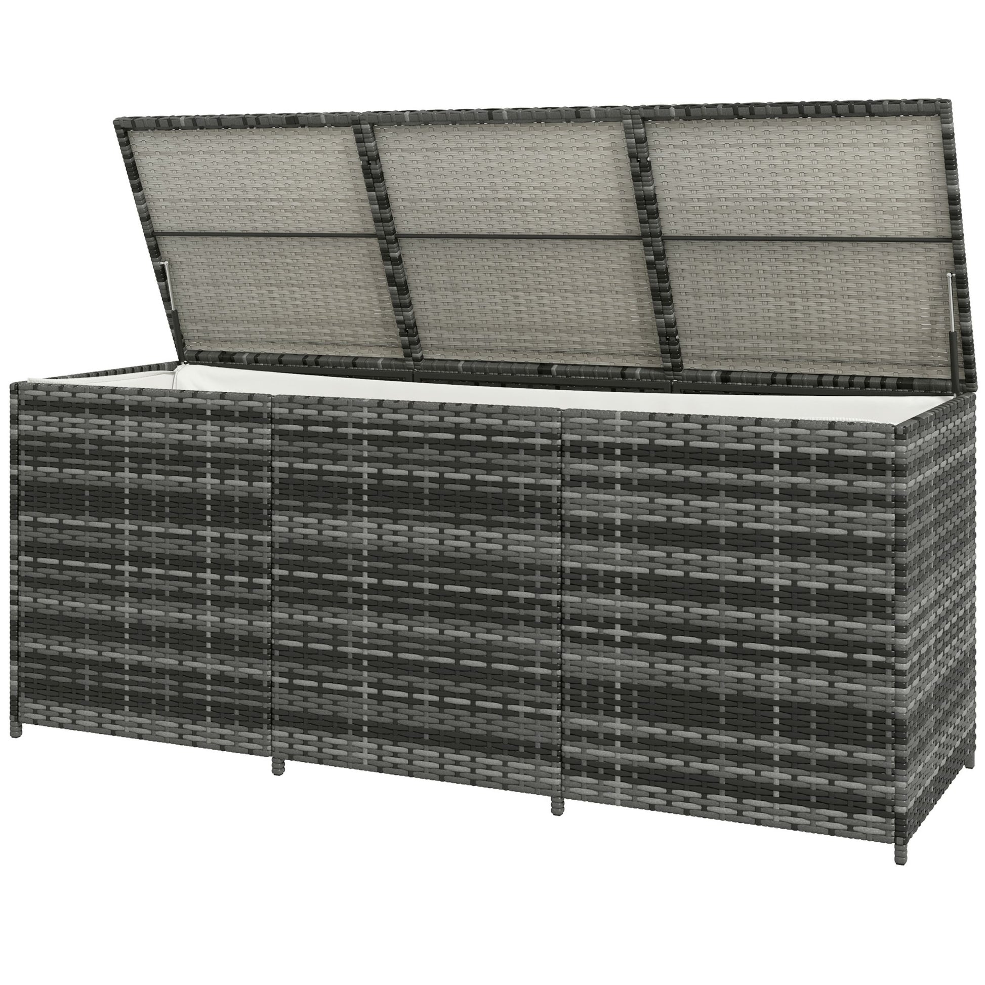 LIVIZA 70.9-in L x 23.6-in 175-Gallon Gray Metal Deck Box