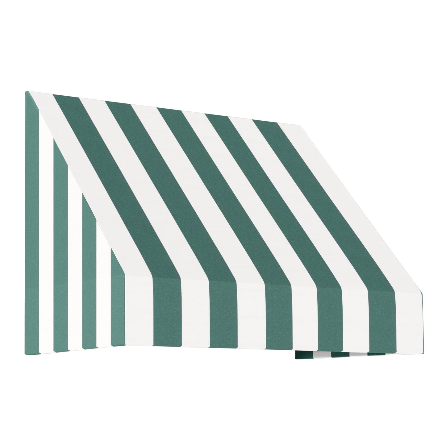 Awntech New Yorker 40.5-in Wide x 42-in Projection x 24-in Height Fabric Forest/White Stripe Striped Fixed Window/Door Awning