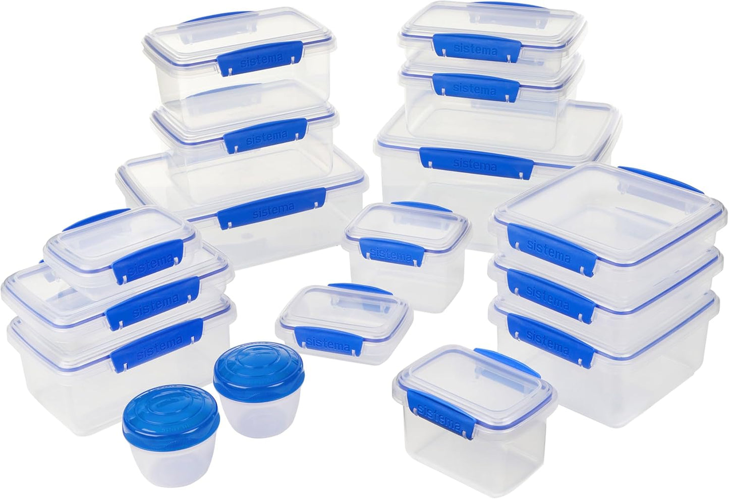 Sistema KLIP IT Collection Food Storage Containers 34-Piece SetBlue