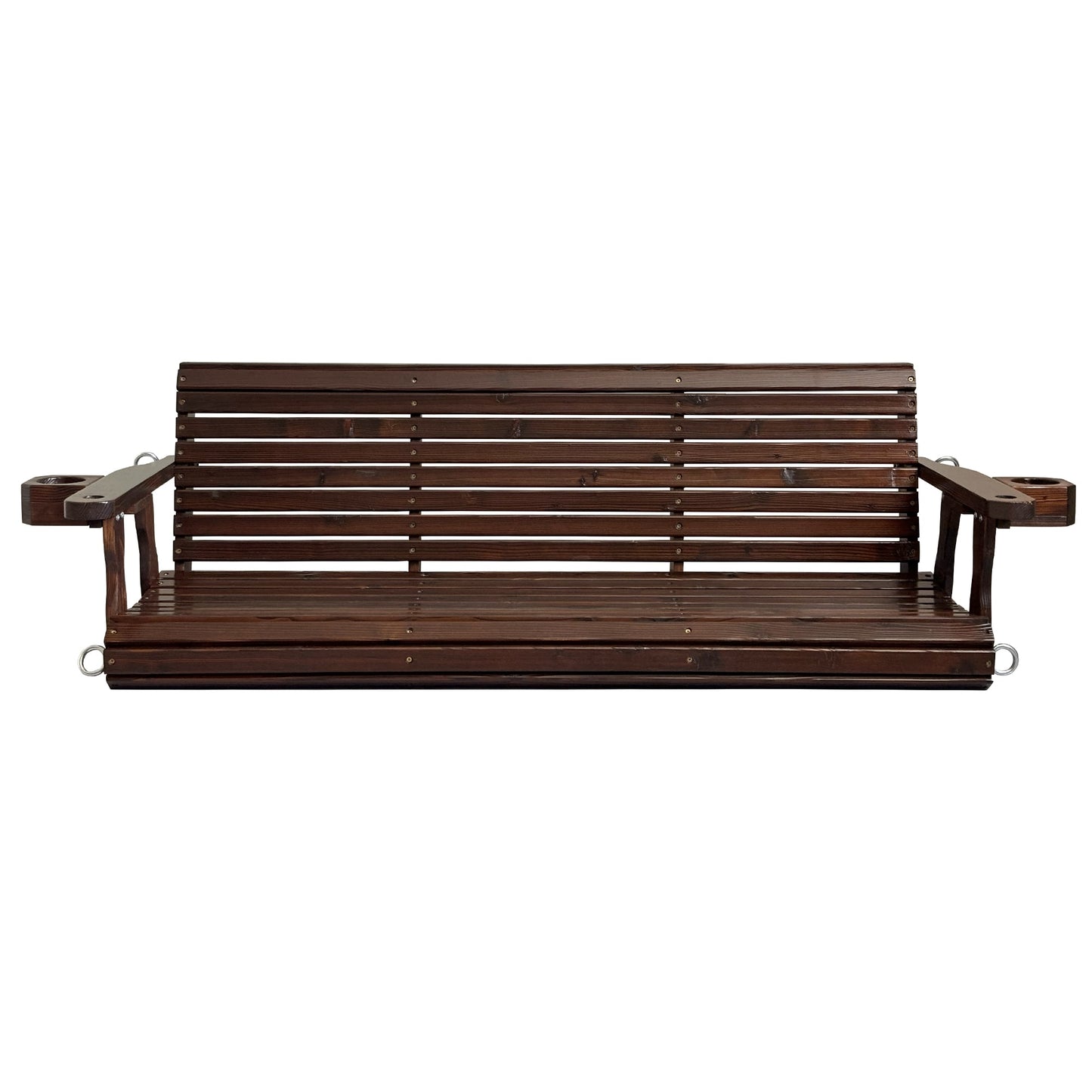 Fortune Candy 5ft extra-large 3 -person Brown Wood Outdoor Swing