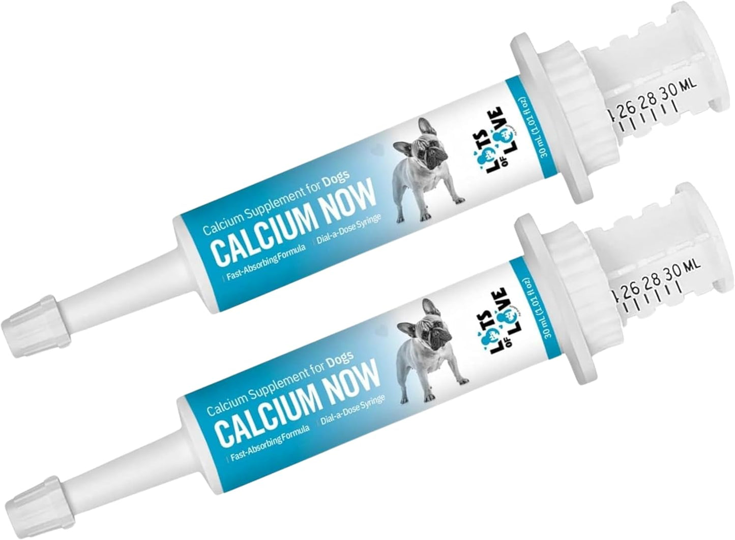 Calcium Now - Oral Calcium for Whelping Dogs - Dog & Cat Calcium Supplement Paste - Lots of Love (Vanilla, 30 ml Paste) (Pack of 2)