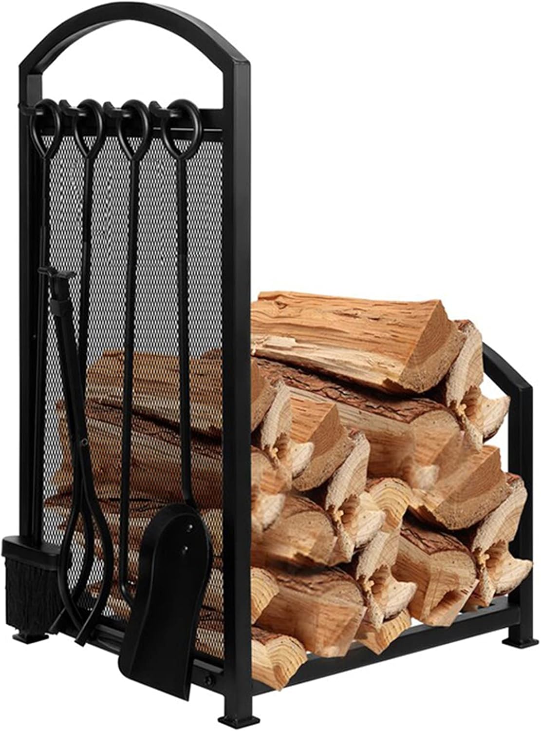 Firewood Holder Fire Wood Rack Outdoor Metal Waterproof Wood Rack for Firewood Holder Heavy Duty Log Holders Wood Log Store,