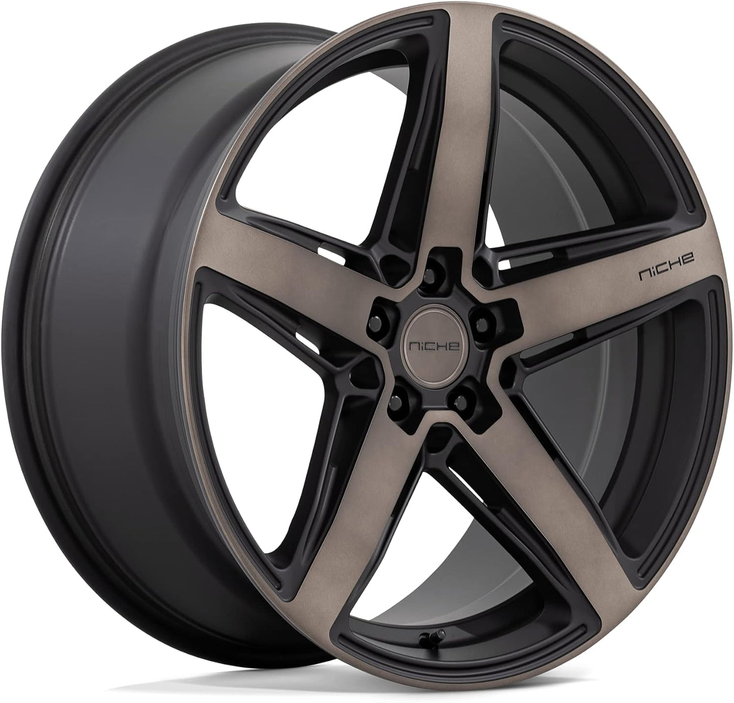NICHE M271 TERAMO Matte Black with Double Dark Tint FACE Wheel with Aluminum (20 x 9.5 inches /5 x 120 mm, 22 mm Offset)