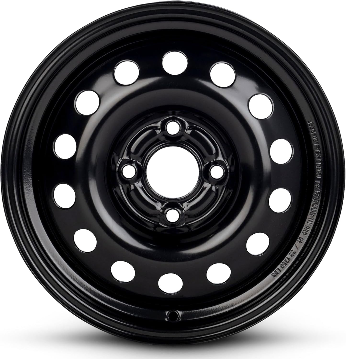 For 2004-2011 Ford Fiesta 15 Inch Painted Black Rim - OE Direct Replacement - Road Ready Car Wheel