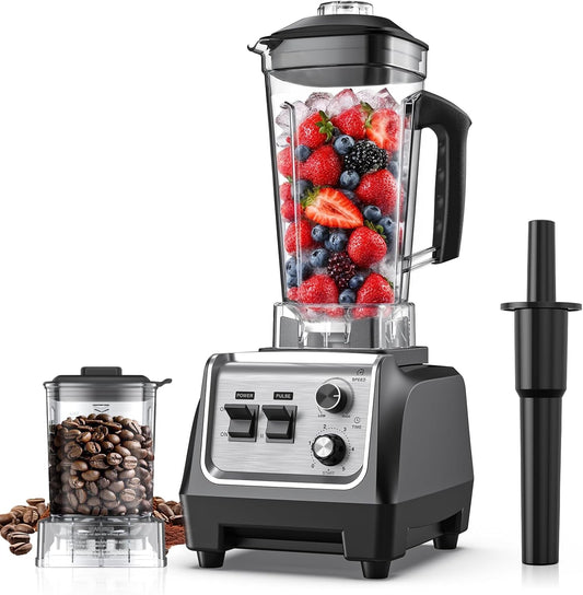 H-Duka 1800W Smoothie Blender and Grinder Combo 70OZ Large Capacity Countertop Blenders for Kitchen High Speed Blender for Smoothies Ice Crushing Frozen Drinks Puree