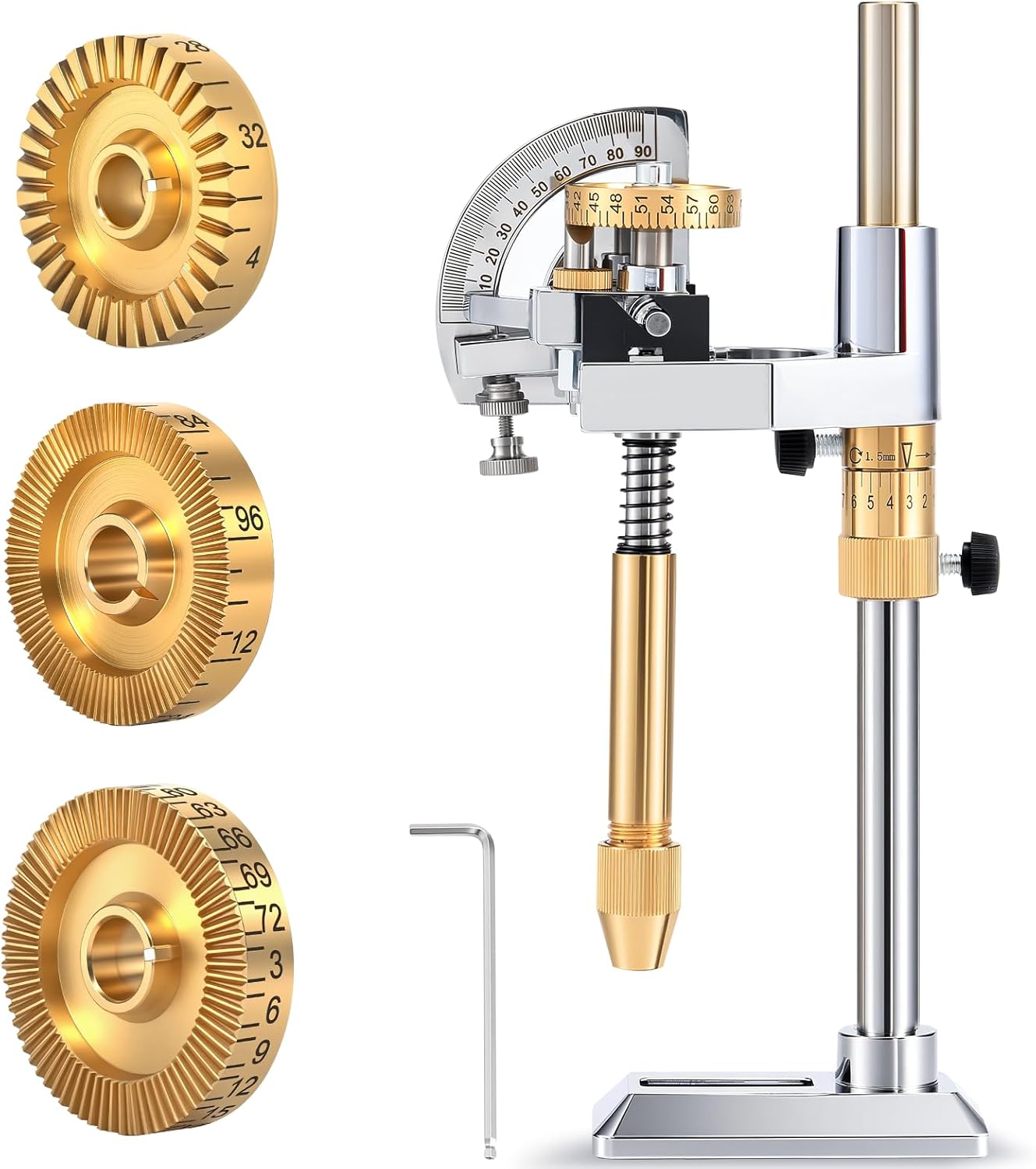 Mxmoonant Angle Manipulator for Gem Faceting Machine, 32/64/72/96 Index Wheels, High Precision Jade Jewelry Polishing Handle